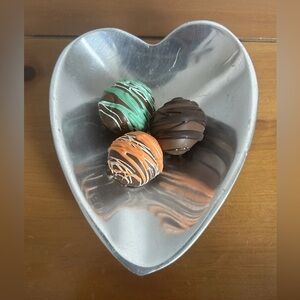 Vintage Nambe Heart‎ Shaped Dish 1994